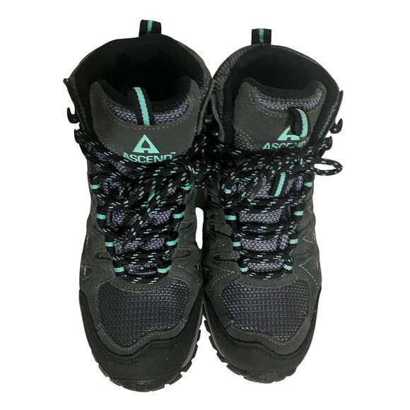 Ascend Traverse-W Women's 7 Hiking Boots Leather Upper VGUC Mint Green Gray - Picture 7 of 12